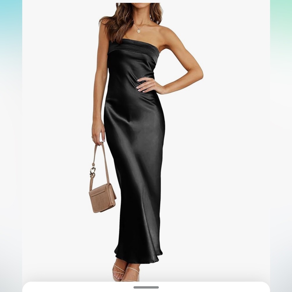 MEROKEETY Strapless Tube Bodycon Maxi Dress